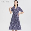 CARABLUE女装时尚气质V领碎花连衣裙 商品缩略图1