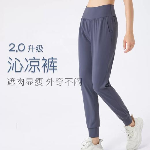 跃牌【明丽逸动】系列凉感运动长裤女宽松直筒高腰卫裤速干AL8036 商品图3