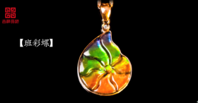 吉祥天地 斑彩螺项链