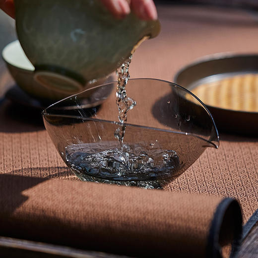 吉橙中式无把手玻璃公道杯高硼硅家用功夫茶品茗杯加厚耐高温茶具 商品图7