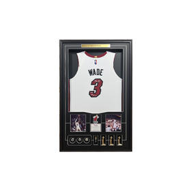 收藏系列 韦德 热火队3号白色 加签75大 亲笔签名球衣