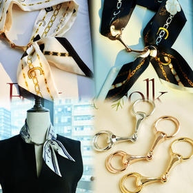 【甄珠贝】来自春天的小礼盒，气质少女感，法式复古小飘带和马衔扣组合