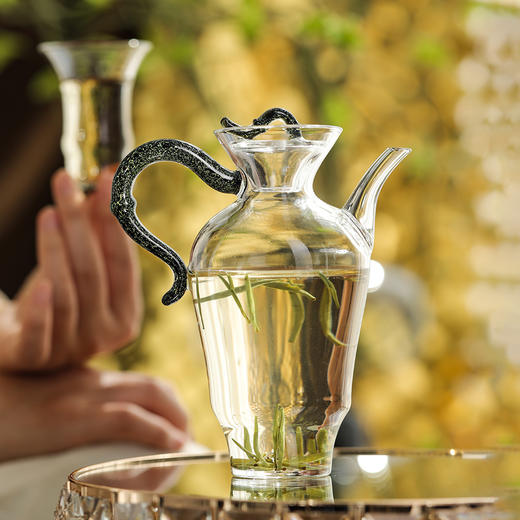 禾器炫彩·君悦套组 一壶四杯进口高硼硅耐热玻璃泡茶壶茶杯高档茶具 商品图1