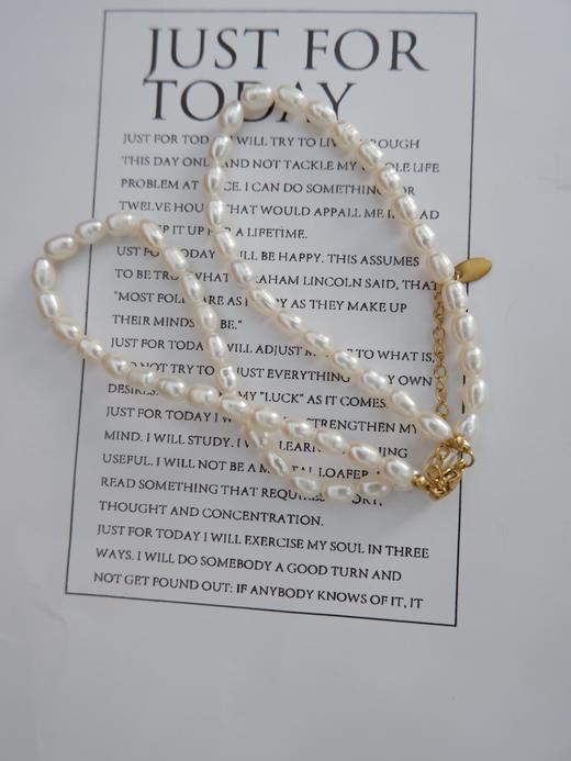 直发 赵露思同款 干净大方简约米珠项链 商品图4