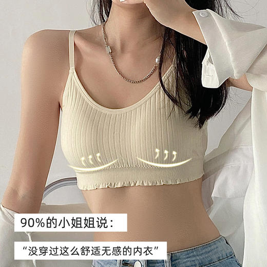 【超舒适！高弹美背内衣】抹胸美背舒适无感一体式吊带内衣 女固定杯防走光 聚拢外穿透气内搭性感裹胸 商品图1