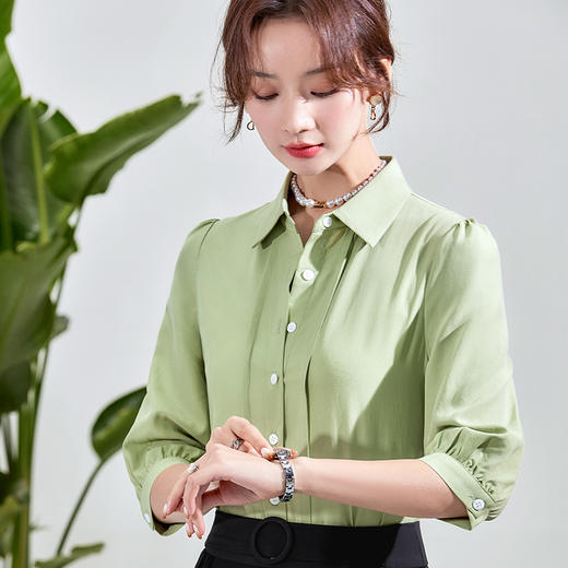 【XZ】 2023春季新款女装设计感小众衬衫女2023春季新款韩版衬衣简约上衣 商品图3