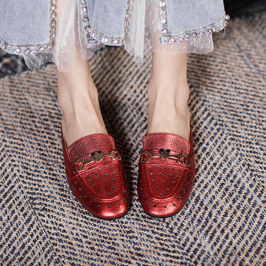 个性百搭，真皮包头拖鞋洞洞鞋HYT-549A 商品图4