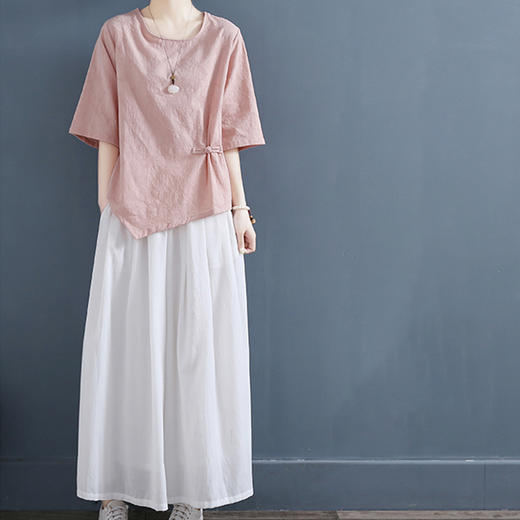 裁缝学苑AS09 中式棉麻小衫不规则短袖T恤纸样女装上衣打版裁剪板 商品图1