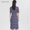 CARABLUE女装时尚气质V领碎花连衣裙 商品缩略图3