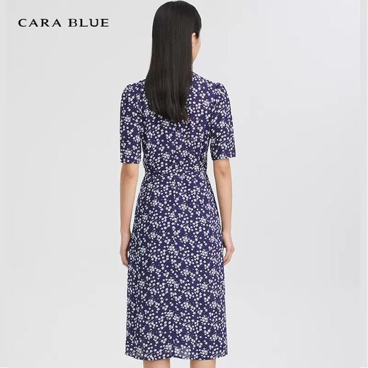 CARABLUE女装时尚气质V领碎花连衣裙 商品图3