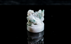 吉祥天地 翡翠龙龟印