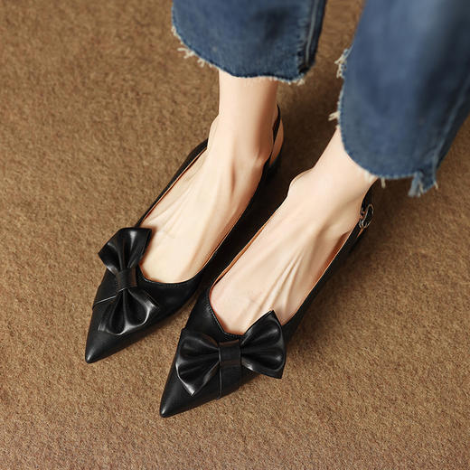 优雅百搭，尖头蝴蝶结后空凉鞋KC-YM-902 商品图1
