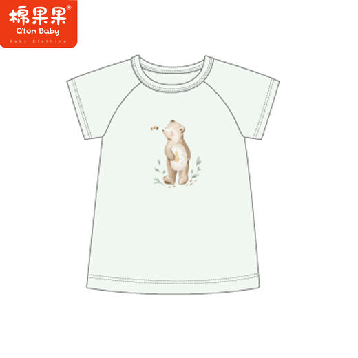 棉果果商场同款80-130码抗菌夏季新品长款套头T恤M221140423321 商品图1