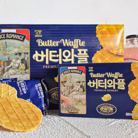 韩国西洲黄油味华夫饼146g/55g 香脆浓醇奶香唇齿弥漫 下午茶点心 050768/051073