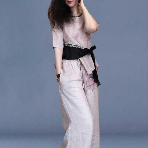 裁缝学苑AS10绑带个性衬衫纸样女阔腿裤子套装苎麻上衣打版裁剪样 商品图3