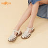 Safiya/索菲娅 2024夏季复古编织浅口休闲罗马包头平底凉鞋 SF32115013 商品缩略图5