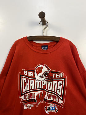 Y2K Vintage BLUE 84 NCAA 美国大学体育协会 威斯康星大学 短袖T恤 _SST(XL)