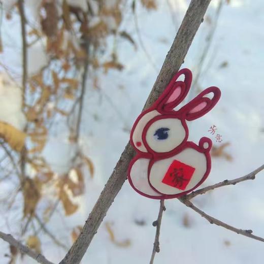 爱家小兔盘扣胸针○芳意旗袍 商品图1