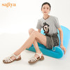 Safiya/索菲娅 2024夏季复古编织浅口休闲罗马包头平底凉鞋 SF32115013 商品缩略图1