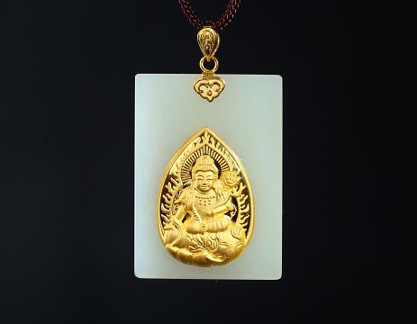 吉祥天地 和田玉守护神普贤菩萨 龙/蛇年出生人所属 商品图0