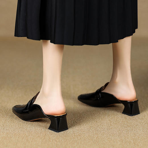 优雅百搭，里外全皮夏季镂空包头拖鞋KMQ-1059-1 商品图5