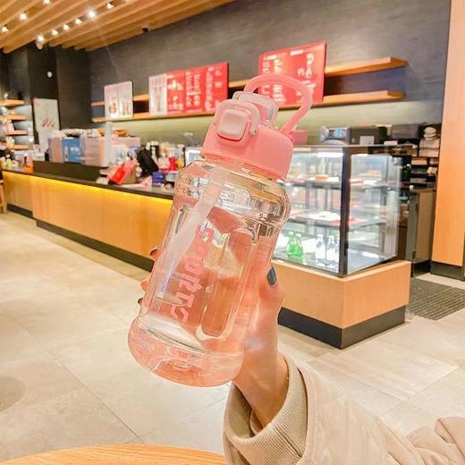 双饮大容量水杯夏季运动1000ml刻度塑料杯子耐高温 大水壶 商品图2