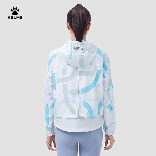 KELME卡尔美连帽梭织皮肤衣女夏季新生向网薄防紫外线外套UPF40防晒衣 商品图3