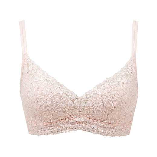 都市丽人自然舒适常规内衣B中厚3/4杯蕾丝文胸三排无钢圈LB31A2 商品图5