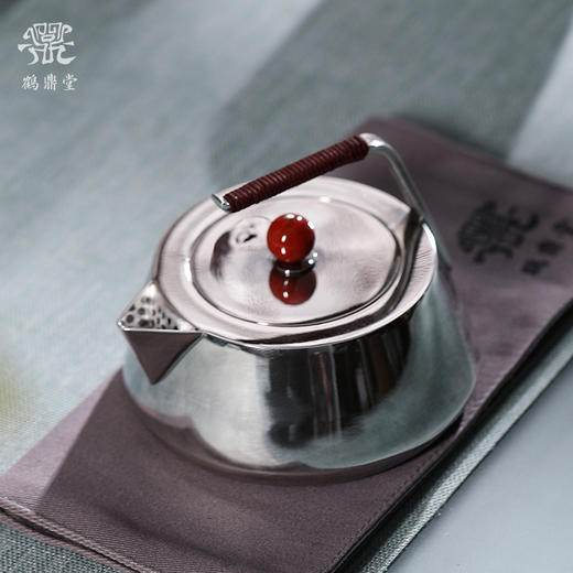 鹤鼎堂 闻天系列 日影镜面急须 纯银壶（缺货） 商品图0