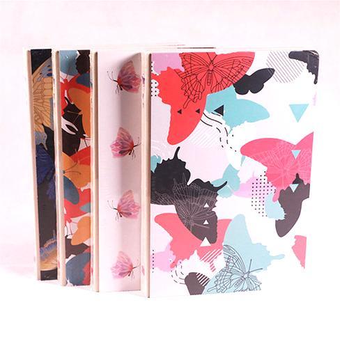 深山集市 蝴蝶灰色印花笔记本大 商品图0