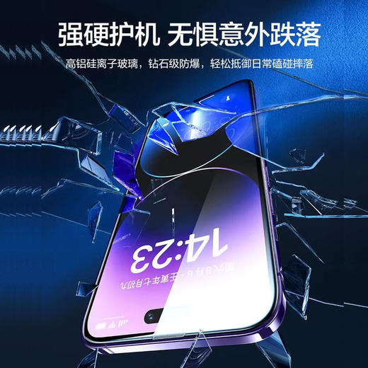 高铝防尘全屏钢化膜高铝全屏覆盖1比1高清适用于苹果14 13 12 11 商品图3