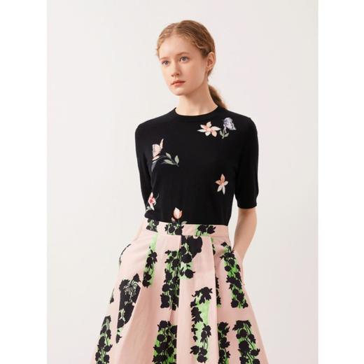 3楼珍贝丝绒提花女衫 商品图1