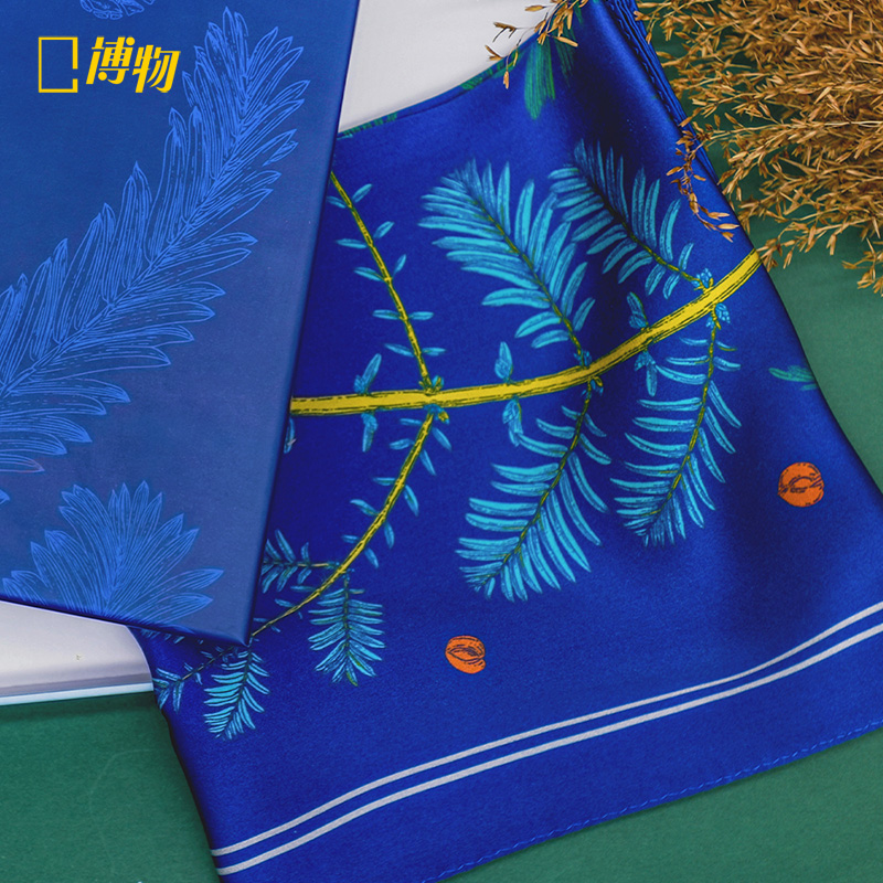 博物小馆 原创 |博物织美 水杉 植物 丝巾 披肩 配饰 桑蚕丝真丝