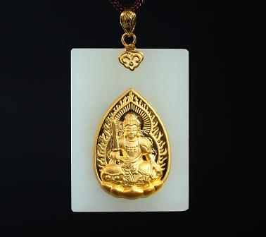 吉祥天地 和田玉守护神文殊菩萨 兔年出生人所属 商品图0