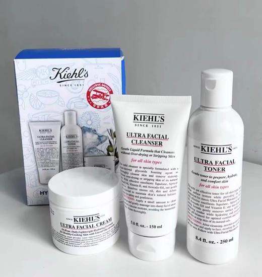 Kiehls 科颜氏深层补水滋润洗面奶爽肤水面霜护肤套装三件套 商品图3