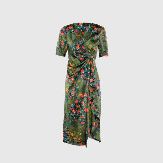 气质优雅高级荷叶连衣裙 商品图0