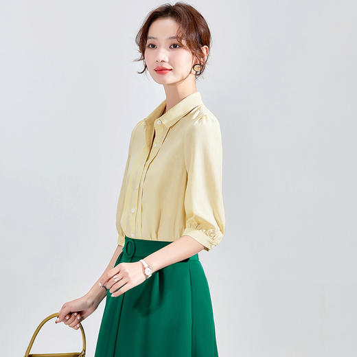 【XZ】 2023春季新款女装设计感小众衬衫女2023春季新款韩版衬衣简约上衣 商品图0