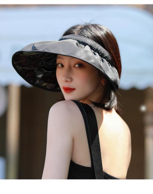 【AMMJOO AUM黑胶贝壳帽】必备款‼️冲呀‼️防晒装备~火爆全网de黑胶贝壳防晒帽💥时装博主安利 商品图1