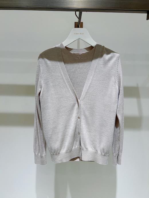 CARABLUE女装时尚简约百搭纯色V领针织衫 商品图0