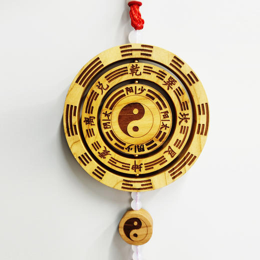 三生环 环环相扣桃木吉祥挂件 商品图0