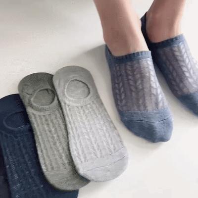 【禾舒棉男女款冰丝镂空网眼船袜10双装】超级好穿的男士/女士镂空网眼隐形船袜来啦‼️薄棉网眼☺️舒适透气💨防臭防汗不闷脚‼️ 商品图1