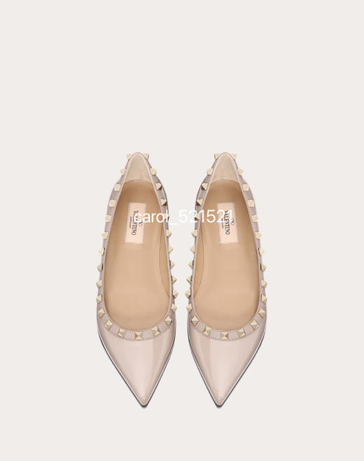 VLTN ROCKSTUD 漆皮铆钉芭蕾平底鞋 原版楦型纯手工车线打钉 商品图1