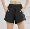 跃牌【明丽逸动】系列 夏季新品运动短裤女ins欧美高腰绣花休闲阔腿宽松健身三分裤跑步AL7989 商品缩略图0