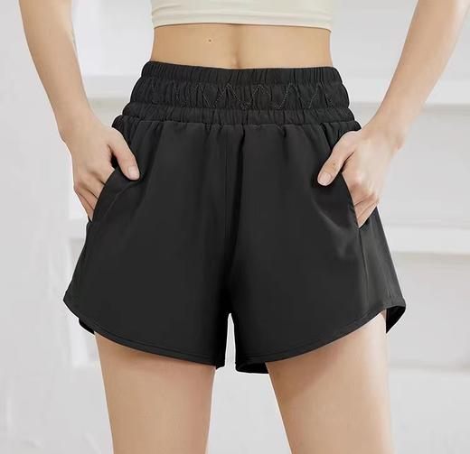 跃牌【明丽逸动】系列 夏季新品运动短裤女ins欧美高腰绣花休闲阔腿宽松健身三分裤跑步AL7989 商品图0