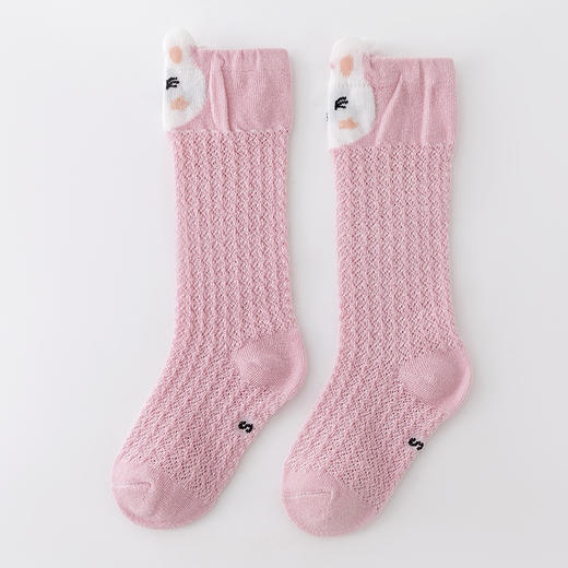 【3双装 卡通动物长筒防蚊过膝袜】儿童全棉夏款网眼袜薄款卡通宝宝防蚊网袜 婴幼童透气长筒袜 商品图12