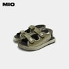 MIO米奥夏季复古百搭平跟凉鞋闪光丝绒舒适潮流时尚休闲沙滩鞋女M233131401 商品缩略图3