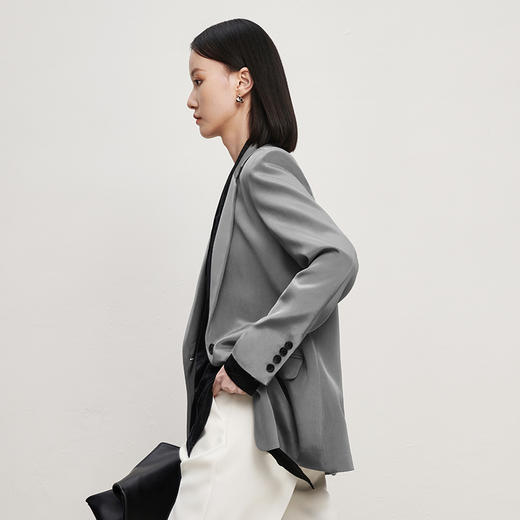 IN AND ON【6A级30MM弹力桑蚕丝】真丝西装外套女休闲高级感上衣 商品图1