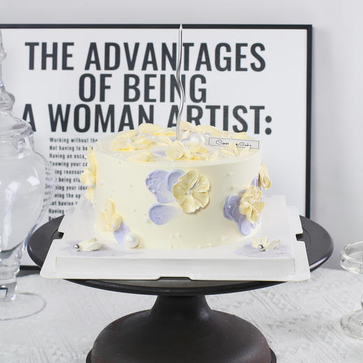 【1436】优雅白紫雕花 商品图0