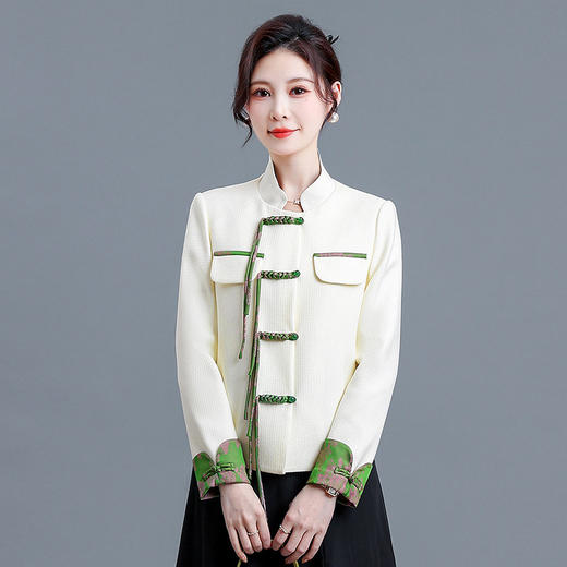 国风小外套开衫，休闲上衣短款外搭QYM-HD23C18-Y 商品图5
