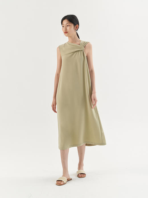 ForPoem 22SS不规则无袖结构连衣裙小众设计长裙 Drape Dress 商品图0